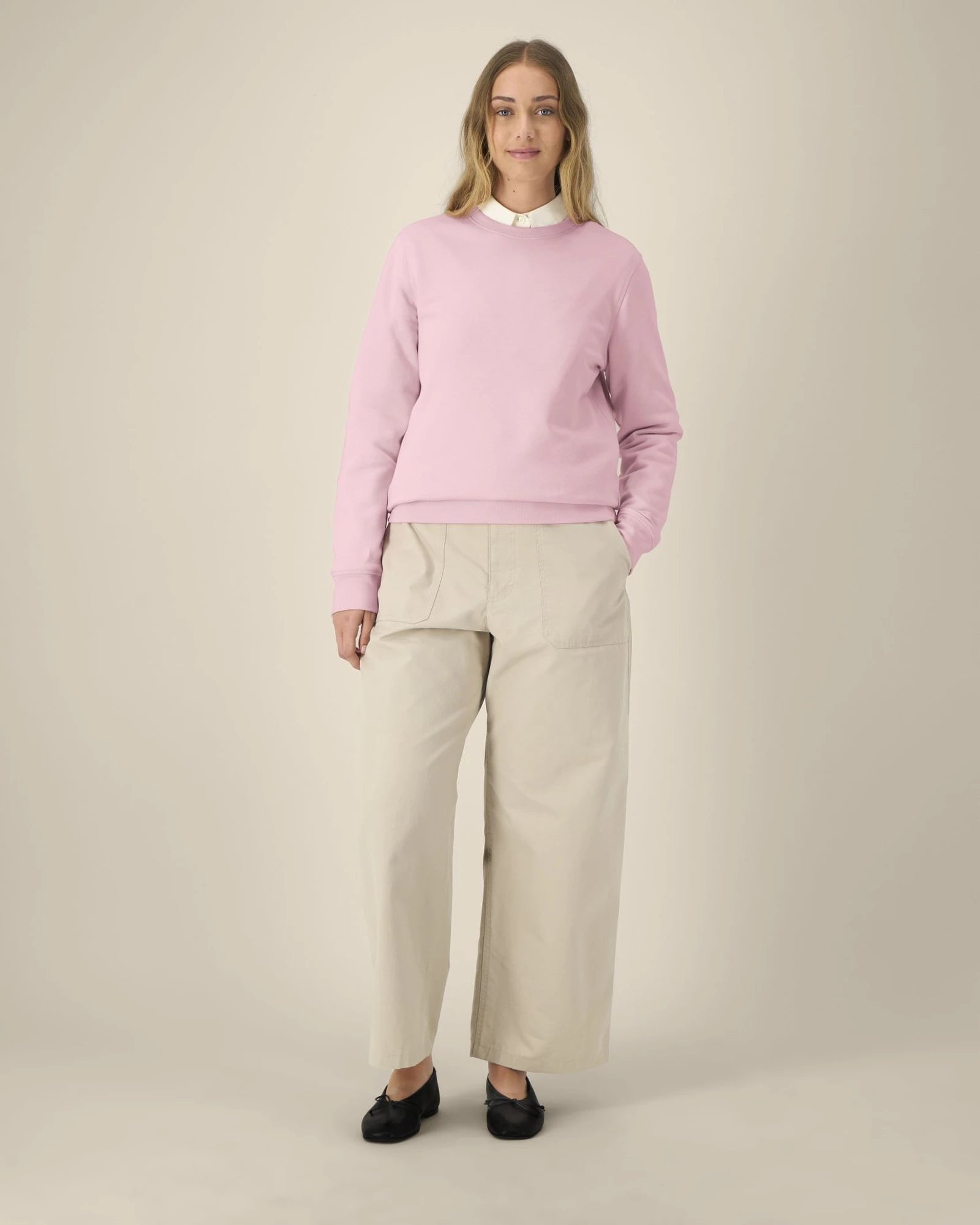 Custom organic cotton sweatshirt Stanley/Stella Roller - Cotton Pink