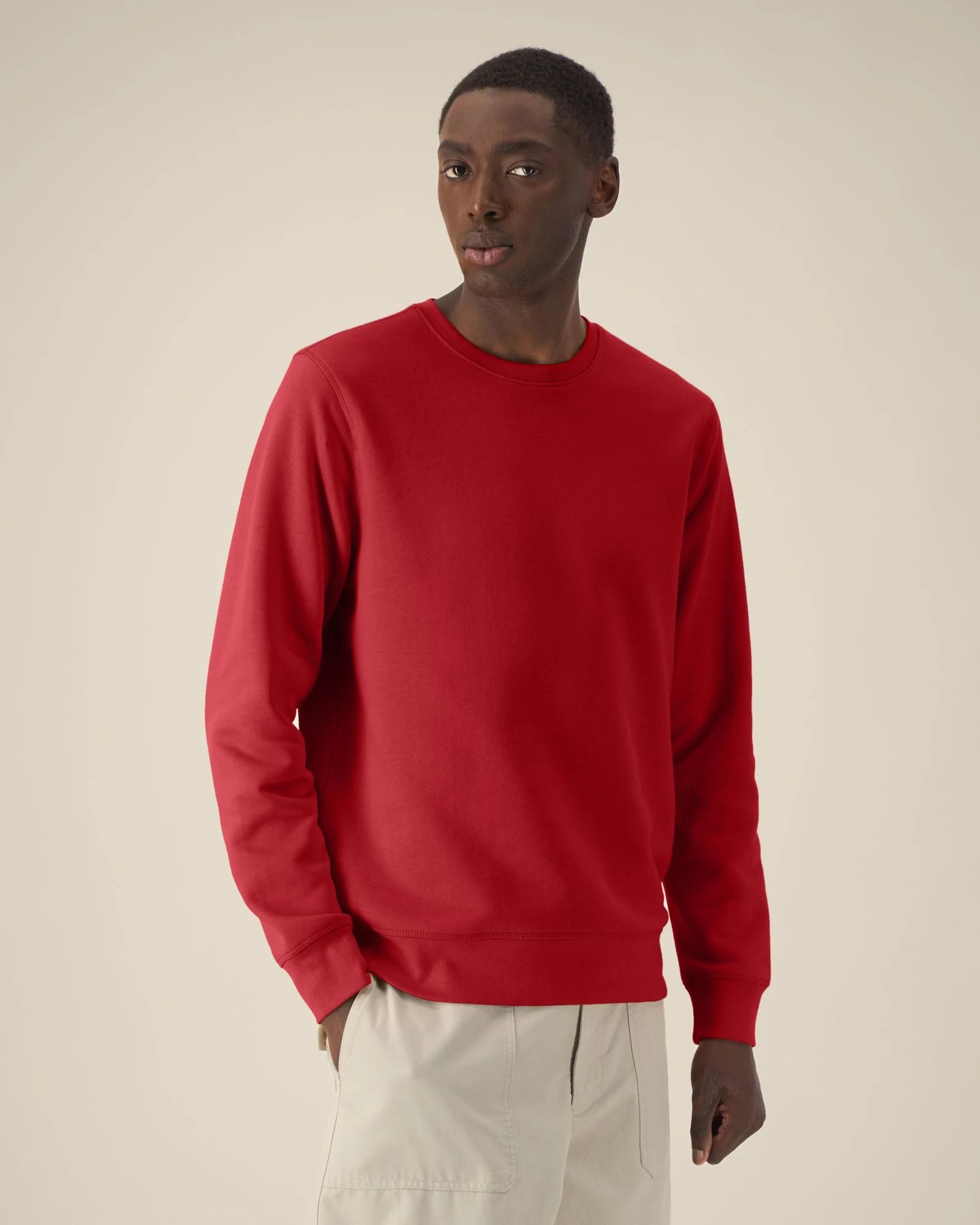 Custom organic cotton sweatshirt Stanley/Stella Roller - Red
