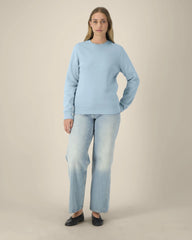 Custom organic cotton sweatshirt Stanley/Stella Roller - Sky Blue