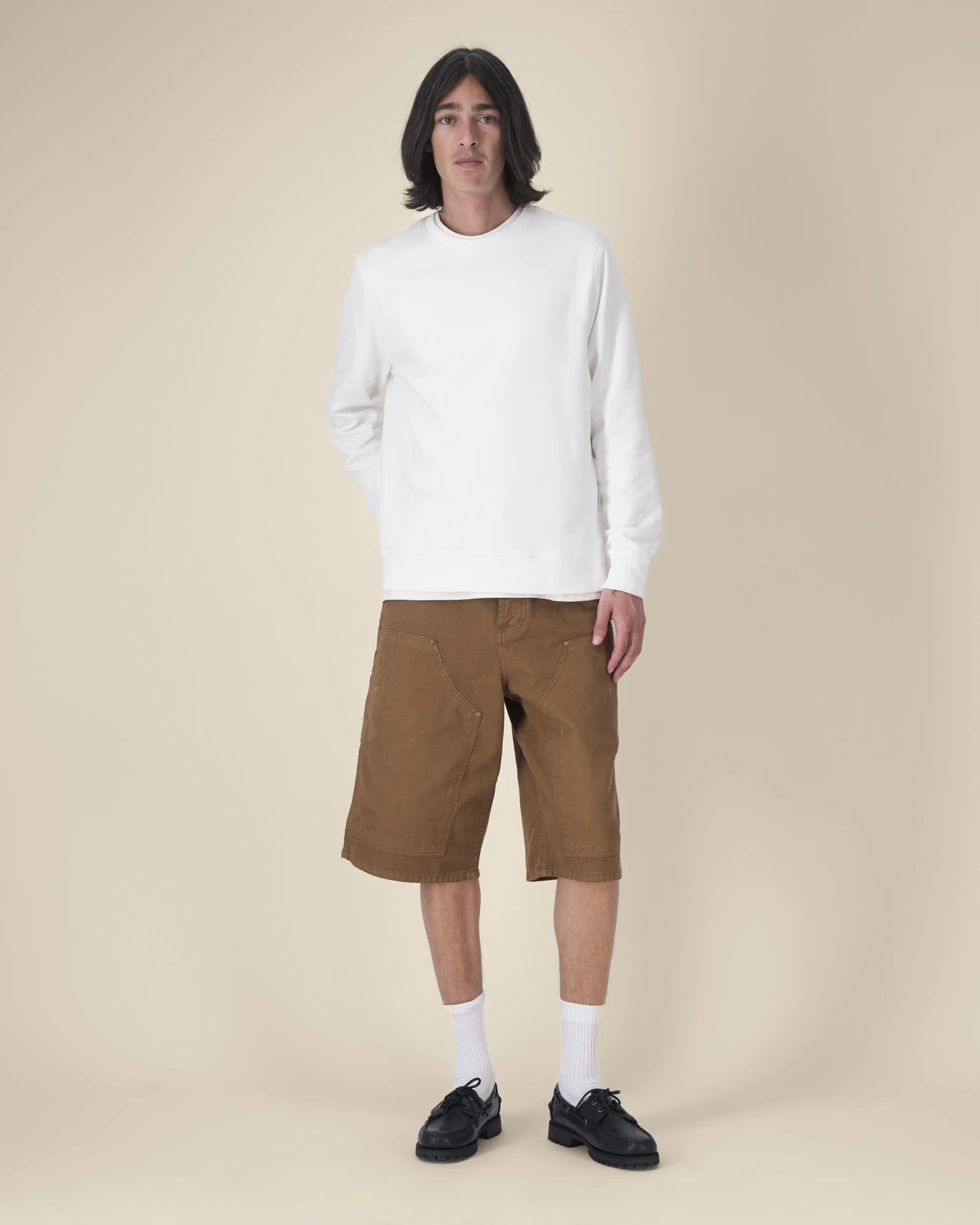 Custom organic cotton sweatshirt Stanley/Stella Roller - White