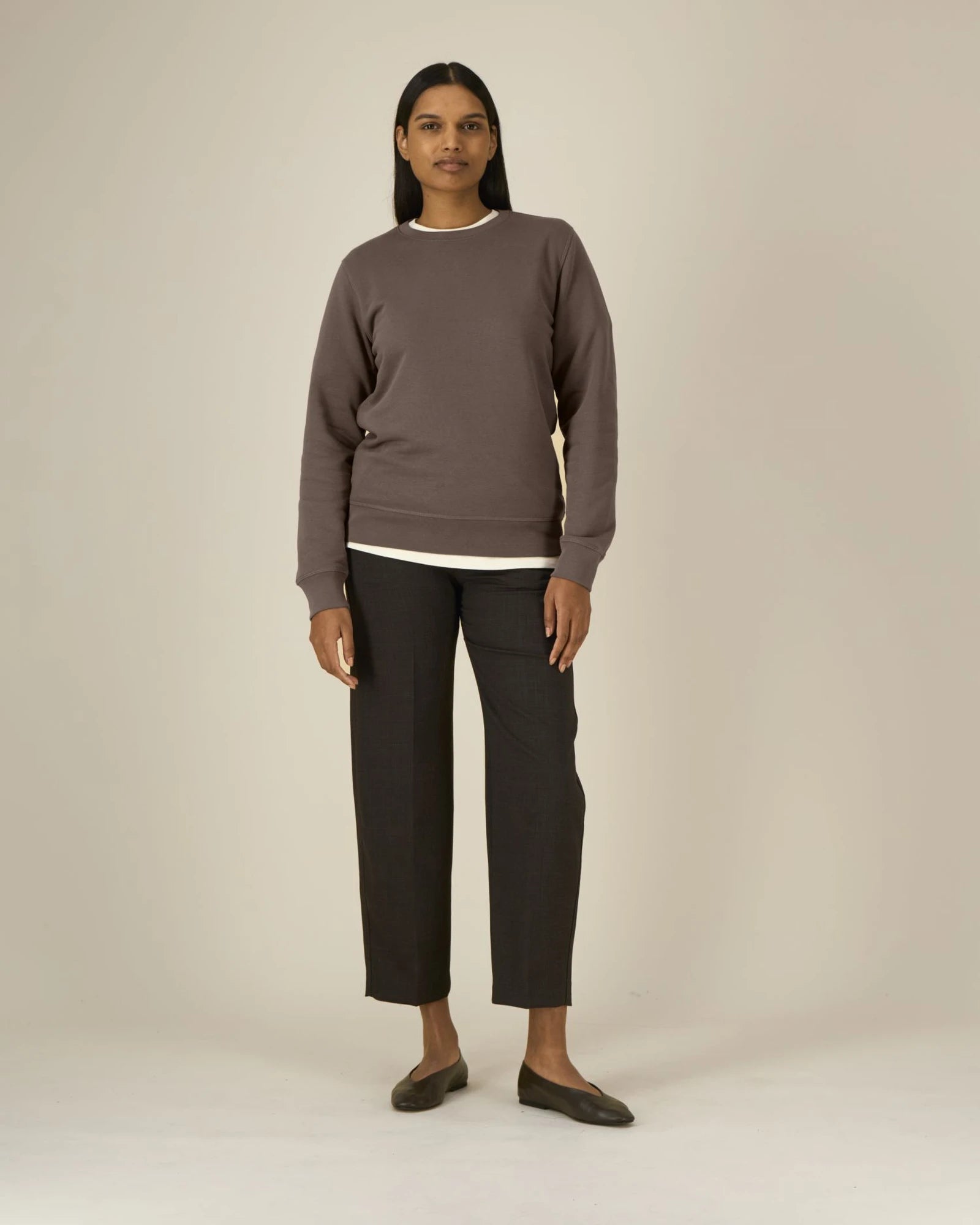 Custom organic cotton sweatshirt Stanley/Stella Roller - Mocha