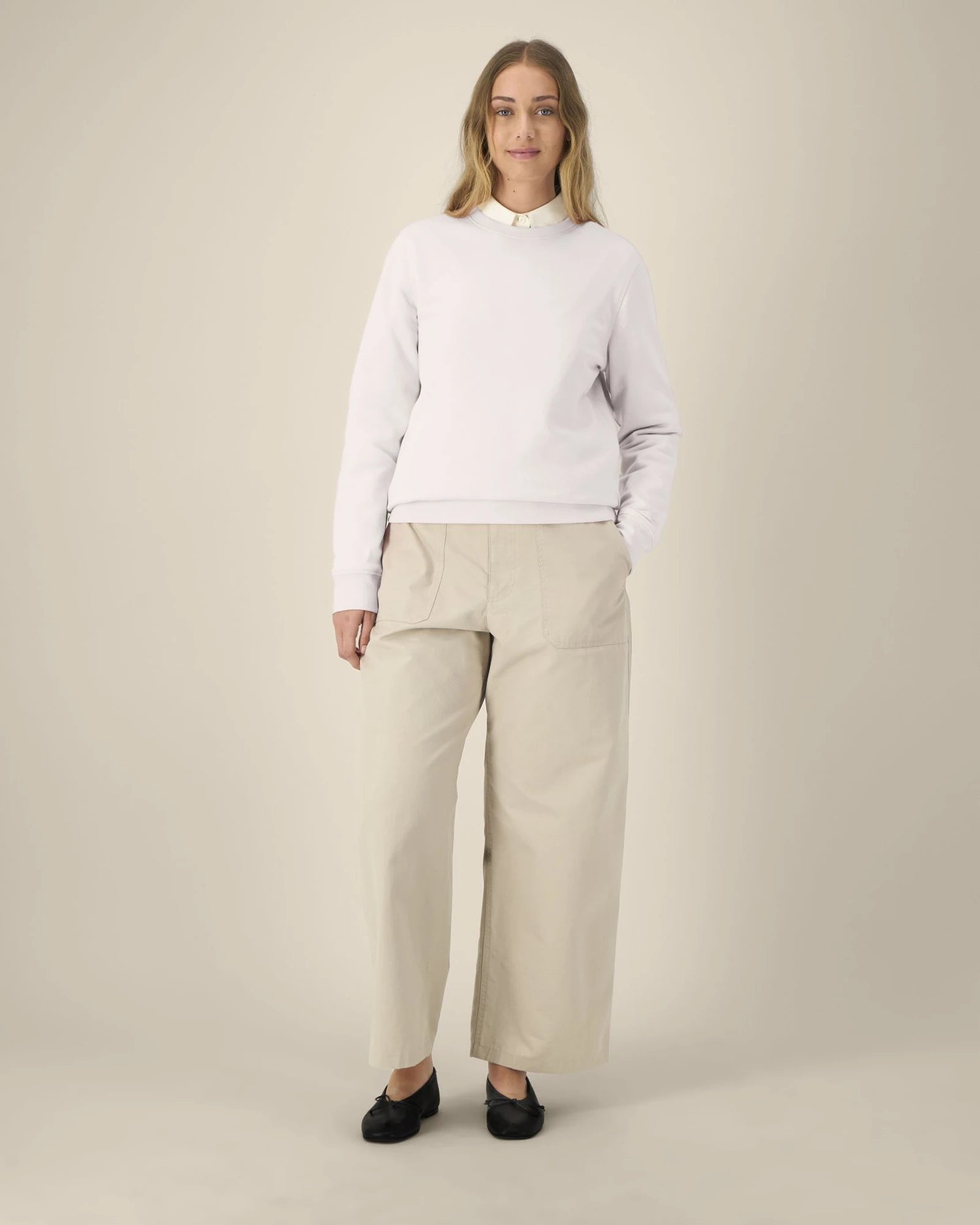 Custom organic cotton sweatshirt Stanley/Stella Roller - Vintage White