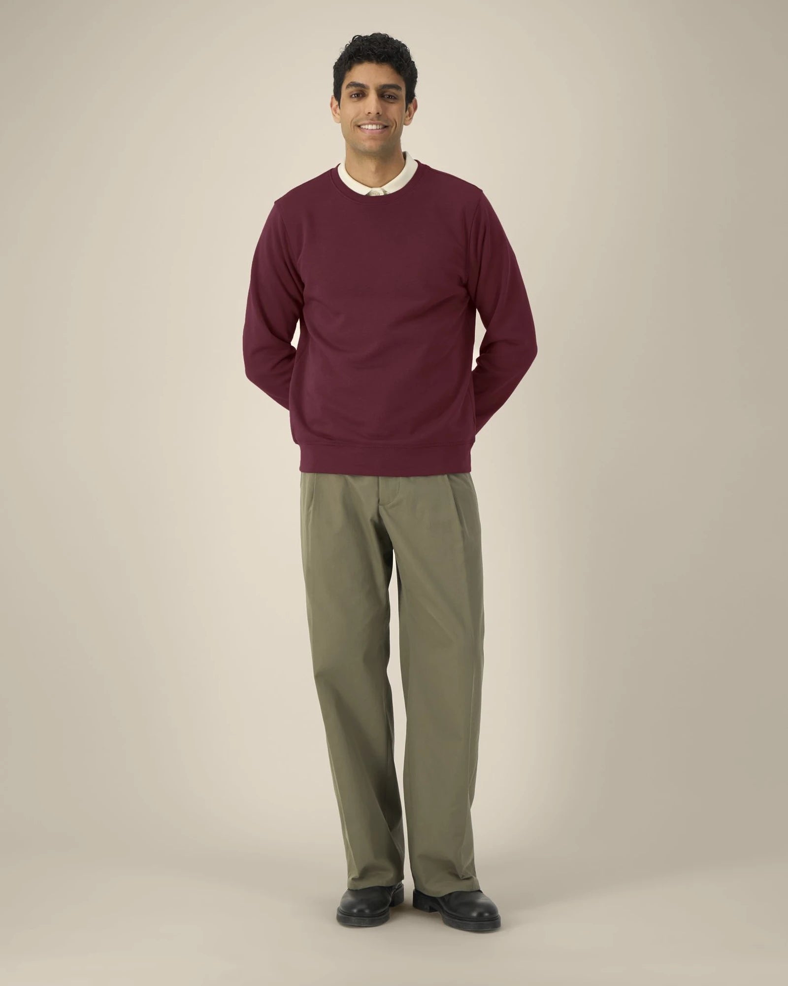 Custom organic cotton sweatshirt Stanley/Stella Roller - Burgundy