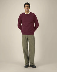 Custom organic cotton sweatshirt Stanley/Stella Roller - Burgundy