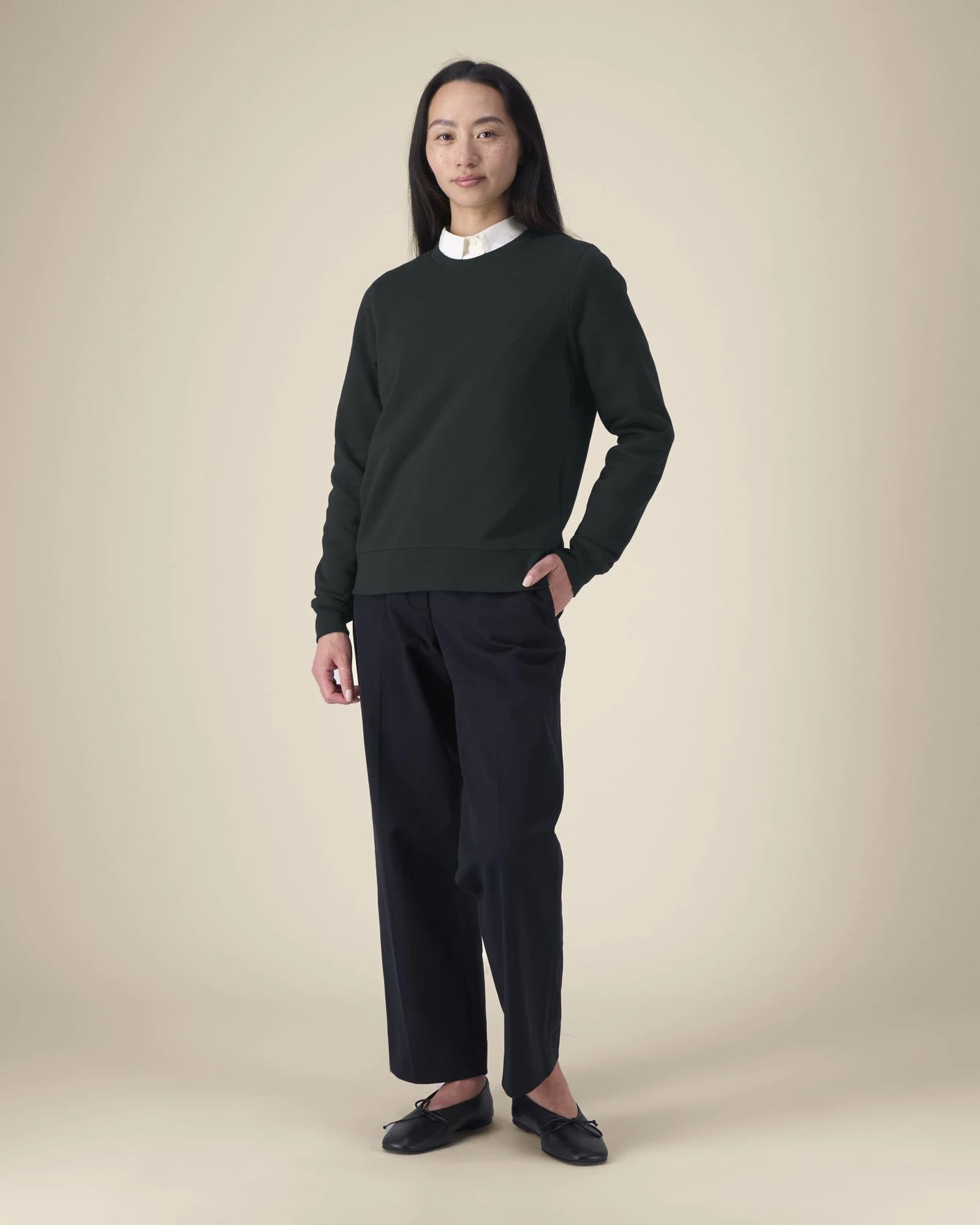 Custom organic cotton sweatshirt Stanley/Stella Roller - Black