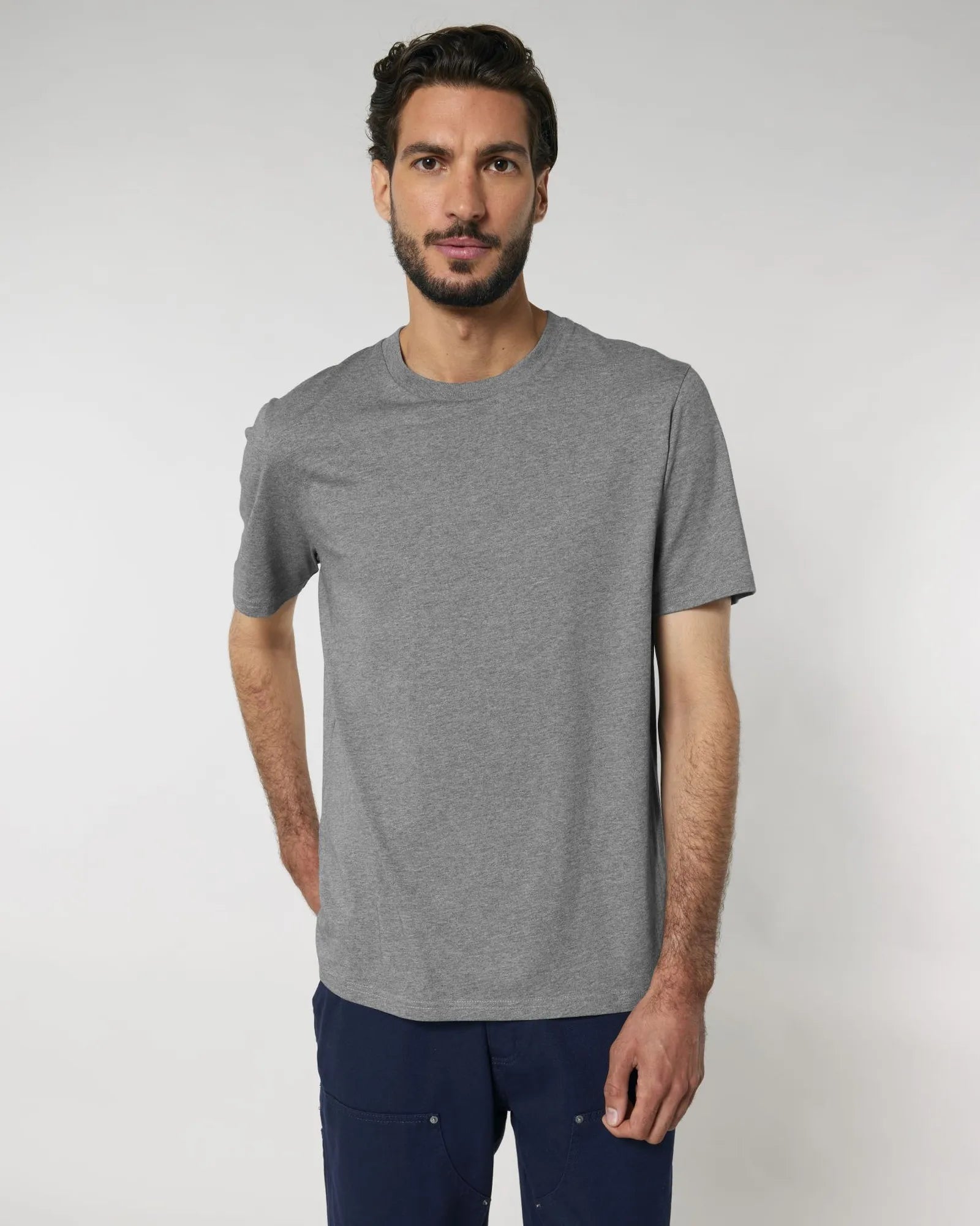 Custom organic cotton T-shirt Stanley/Stella Creator 2.0 - Mid Heather Grey