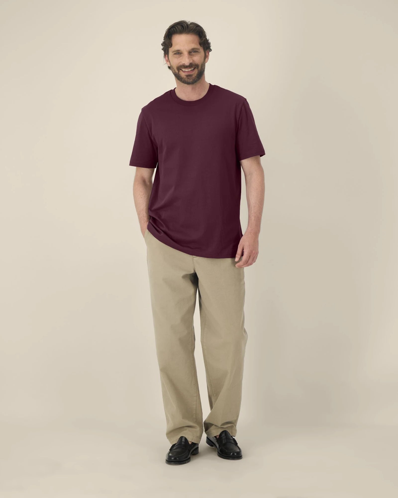 Custom organic cotton T-shirt Stanley/Stella Creator 2.0 - Deep Plum