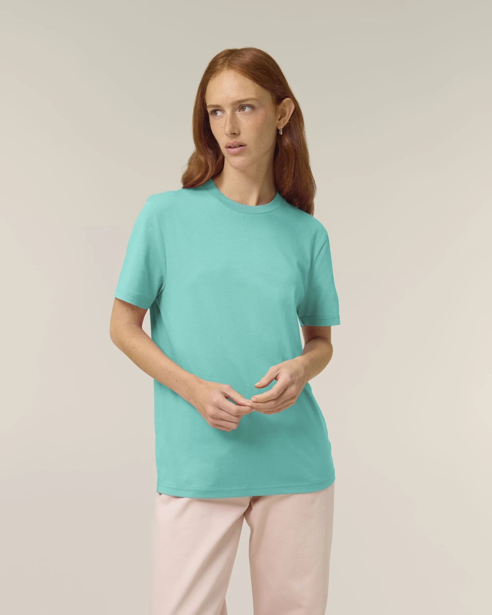 Custom organic cotton T-shirt Stanley/Stella Creator 2.0 - Pool Blue