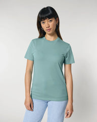 Custom organic cotton t-shirt Stanley/Stella Crafter - Teal Monstera