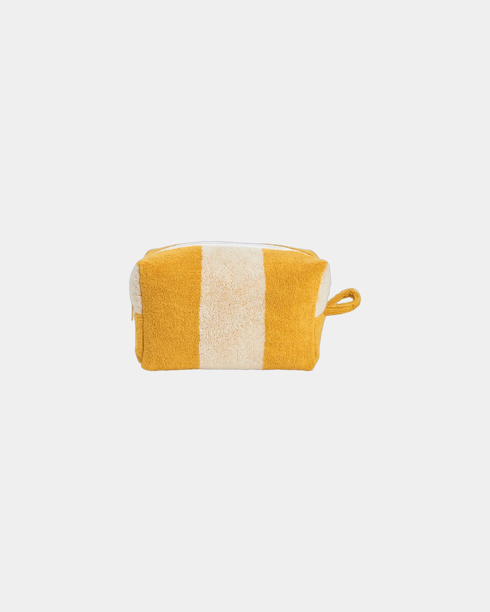 Custom eco-friendly cotton toiletry bag La Serviette Paris - Gold Yellow / Cream