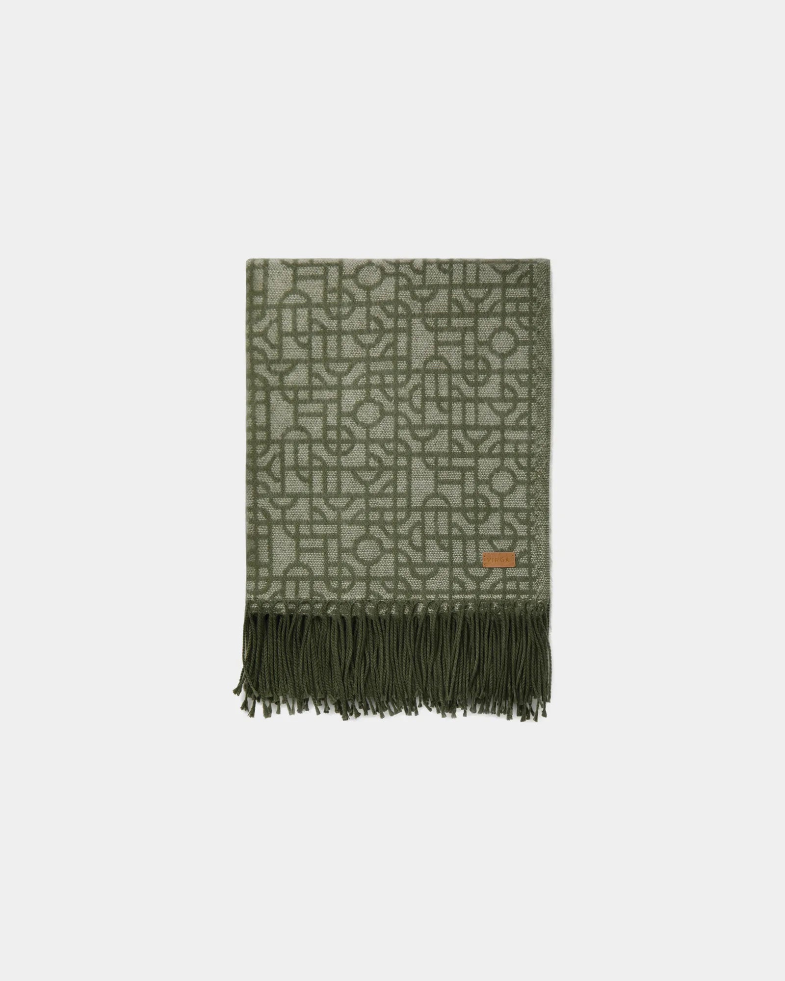 Custom geometric print blanket Vinga Verso - Green