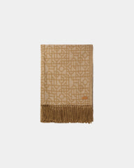 Custom geometric print blanket Vinga Verso - Brown
