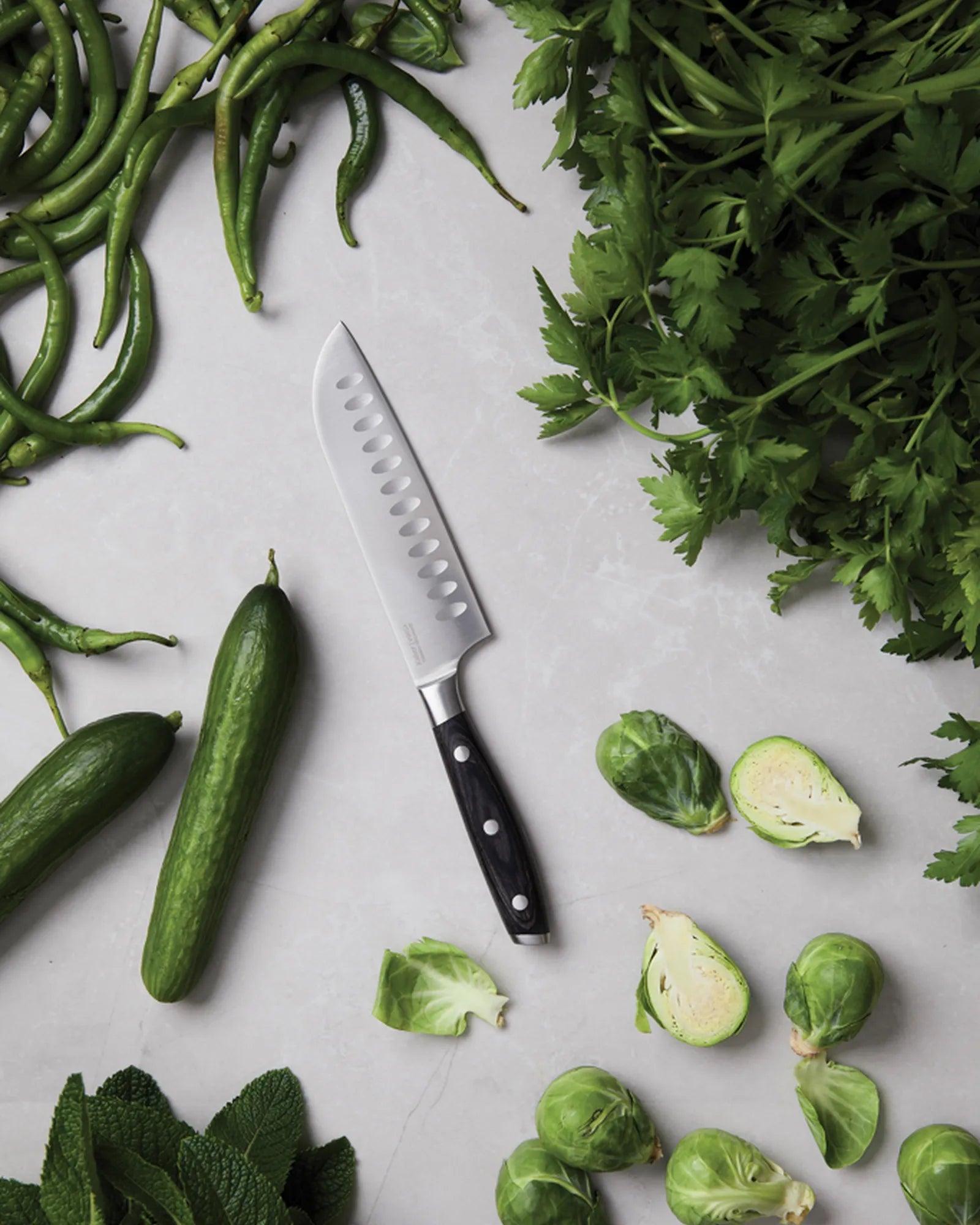 Custom stainless steel Santoku knife Vinga - 5