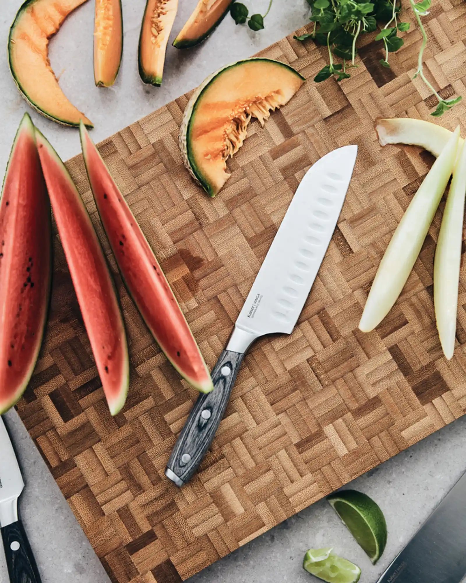 Custom stainless steel Santoku knife Vinga - 3