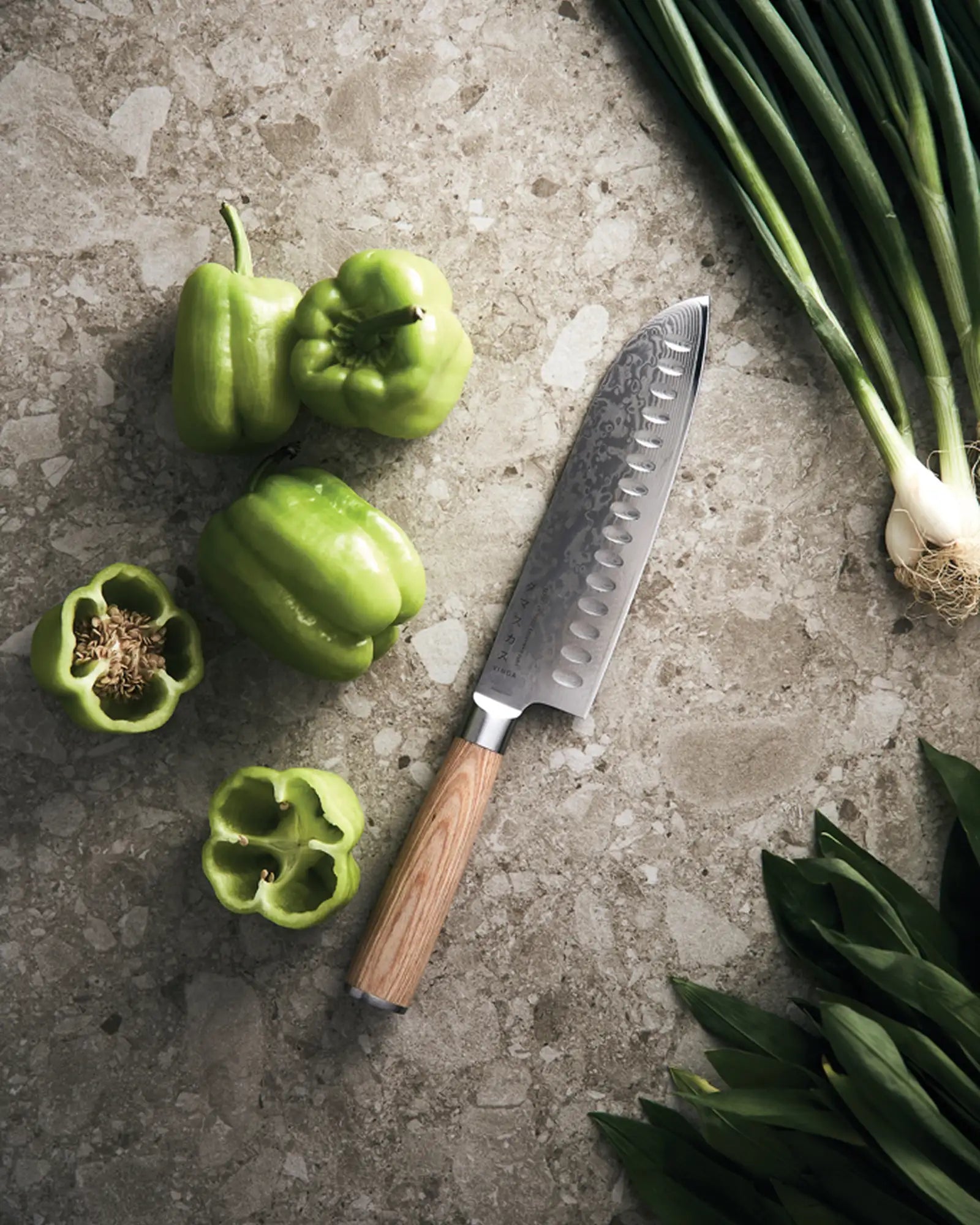Custom stainless steel Santoku knife Vinga Hattasan - 5