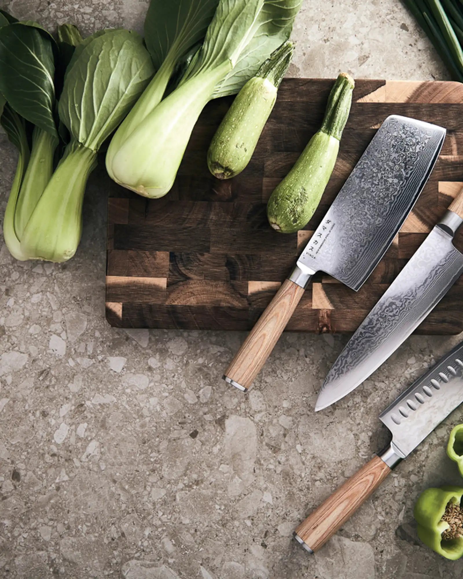 Custom stainless steel Santoku knife Vinga Hattasan - 3