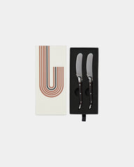Custom stainless steel butter knife set Vinga Duo - 1