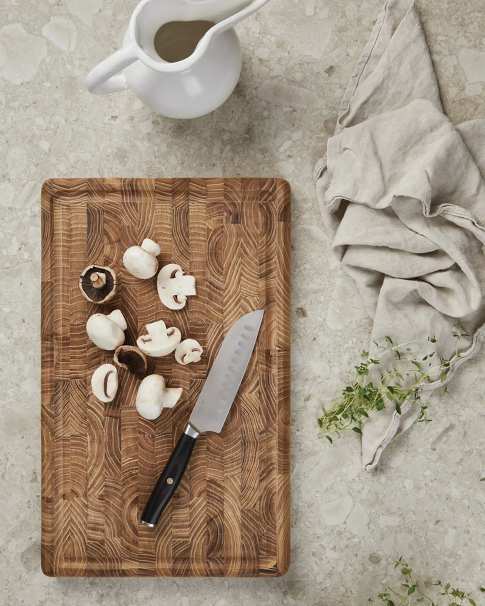 Custom recycled stainless steel Santoku knife Vinga Tara - 3