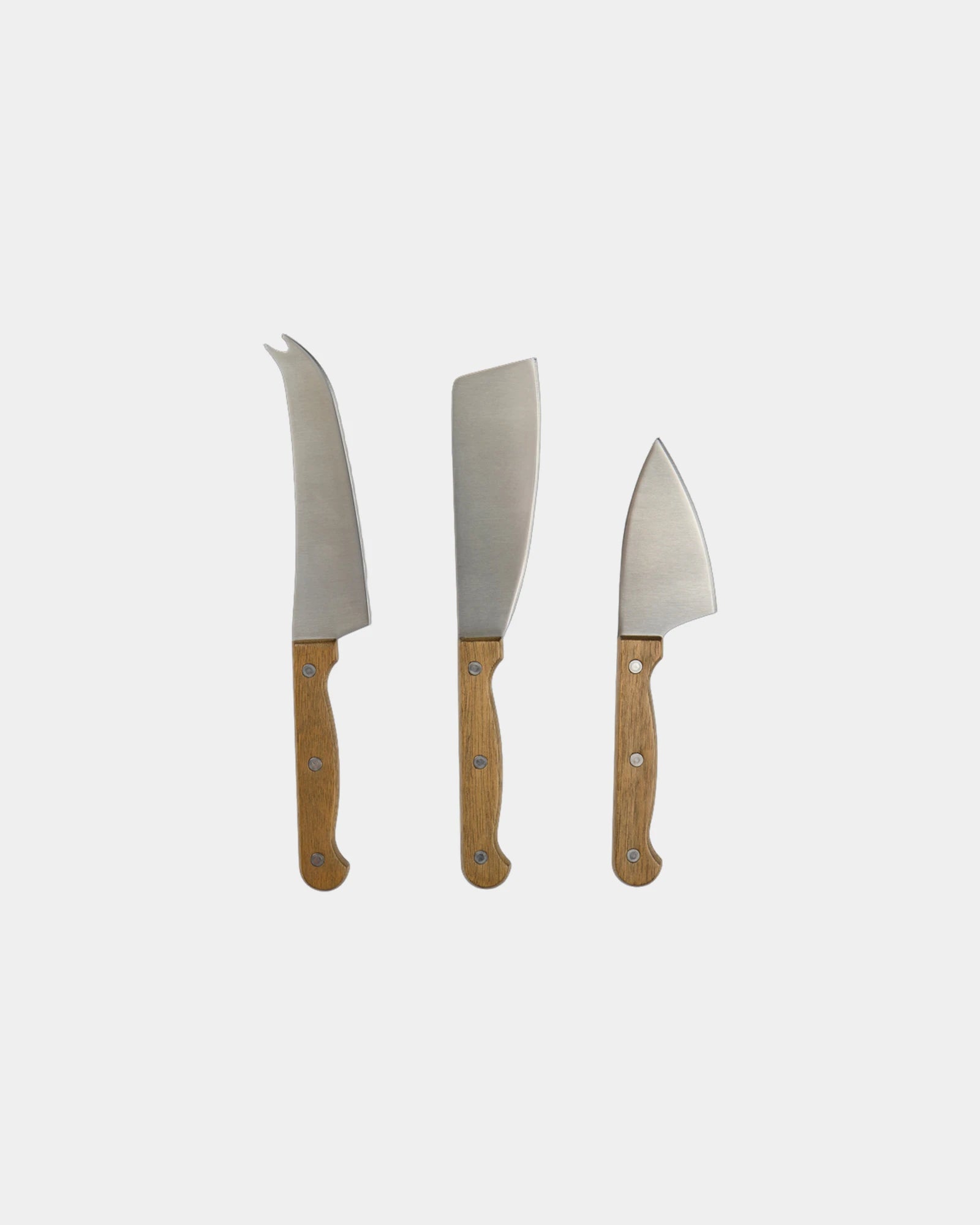 Custom stainless steel cheese knife set Vinga Histoire - Brown