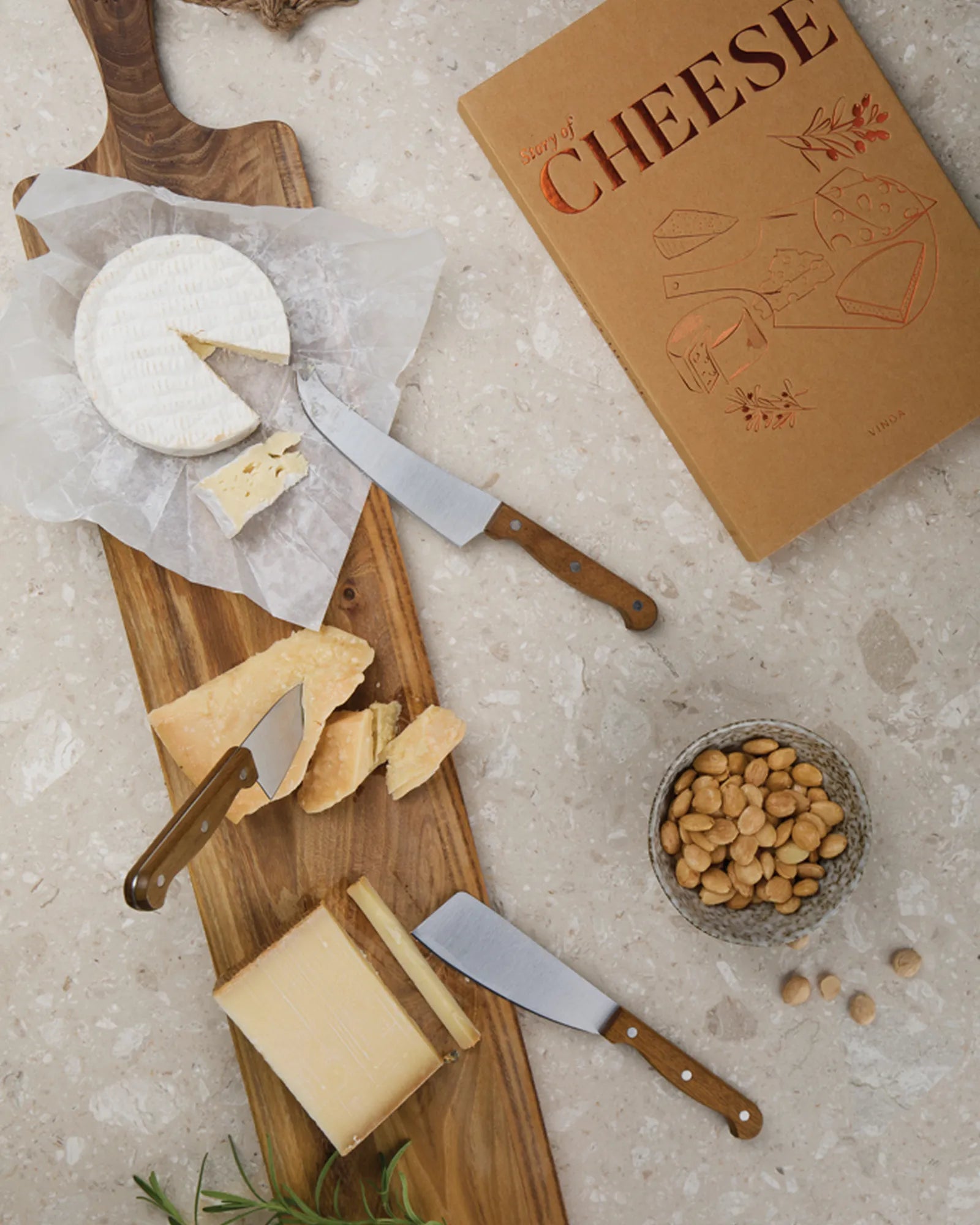 Custom stainless steel cheese knife set Vinga Histoire - 3