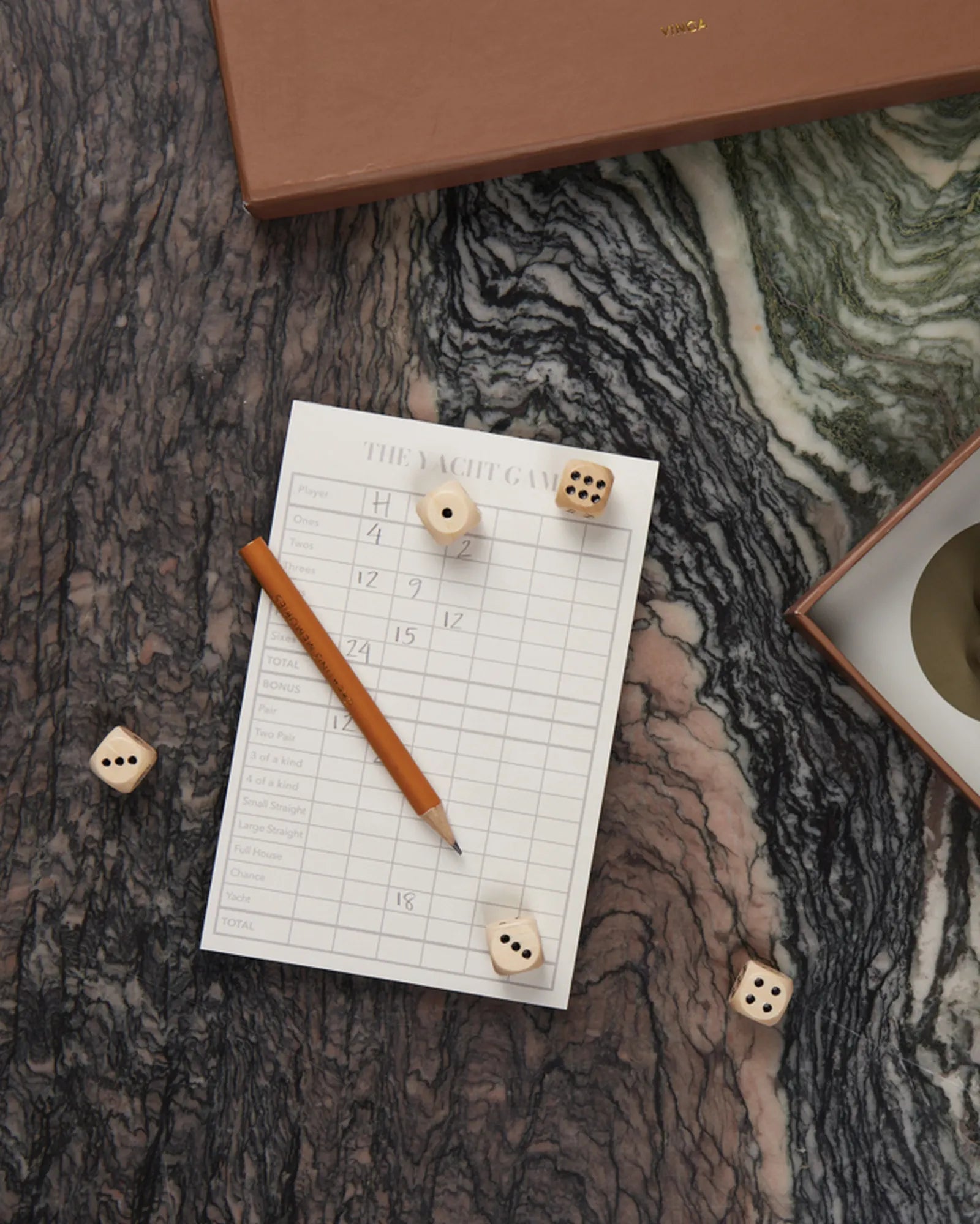 Custom paper and wood Vinga Coffee game set - 7