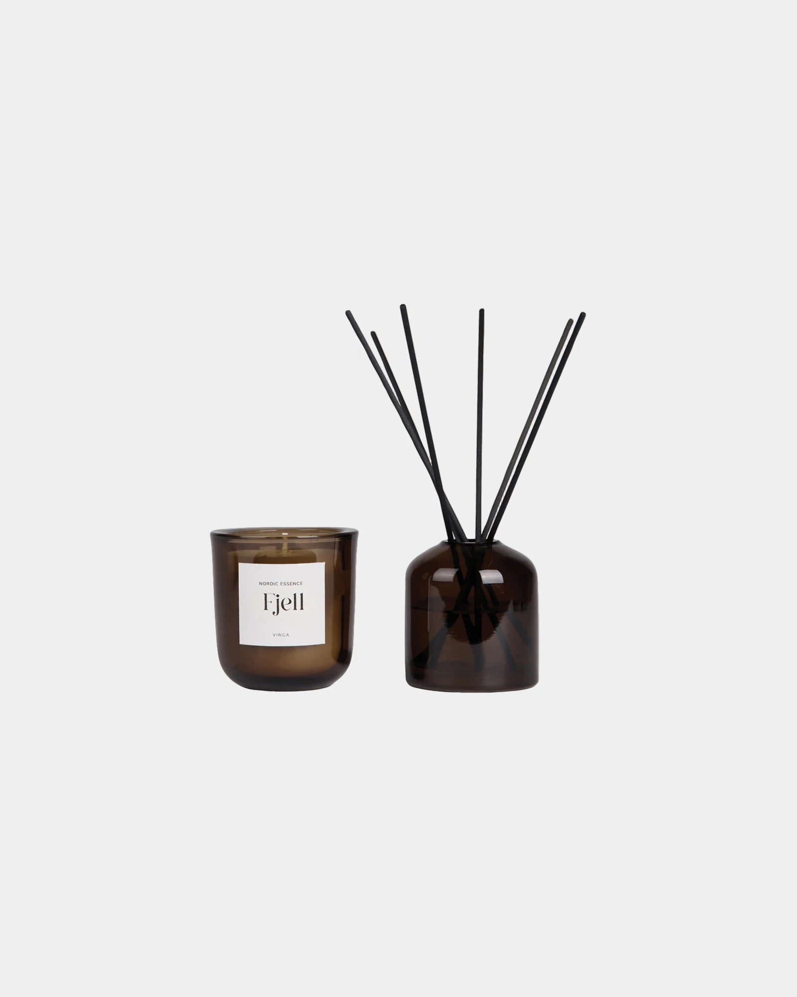 Custom soy wax candle and diffuser set Vinga Nordic - Off-White