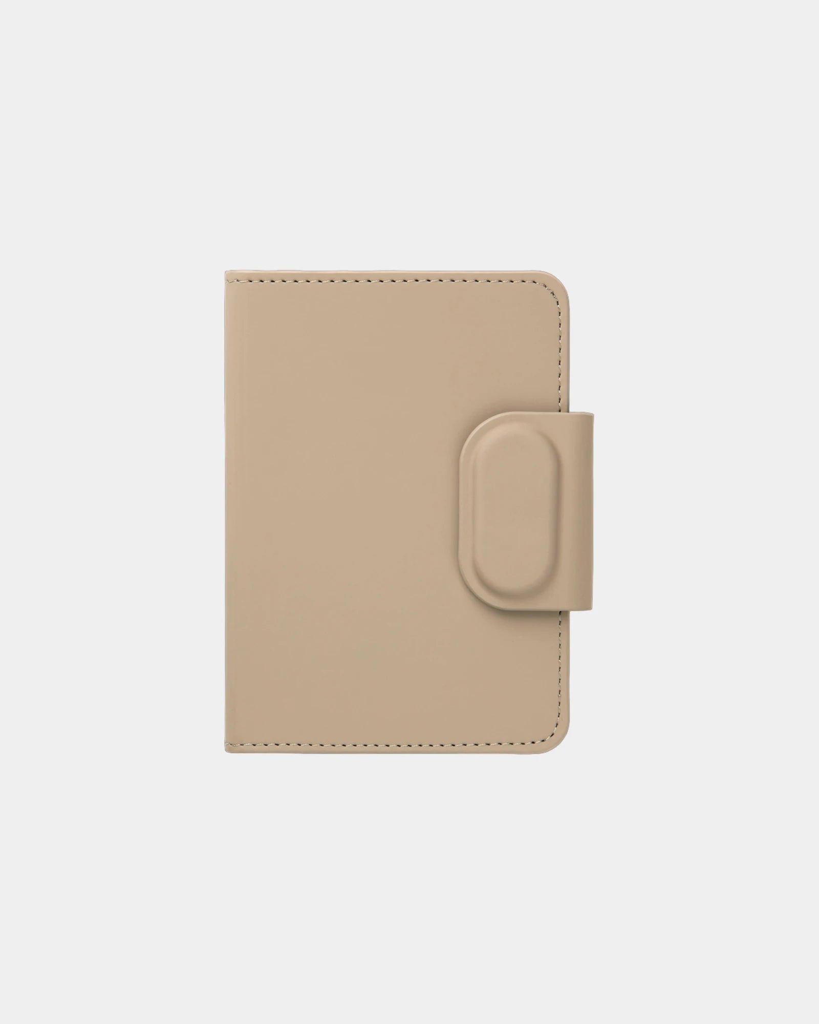 Custom recycled ABS passport cover Vinga Baltimore - Greige