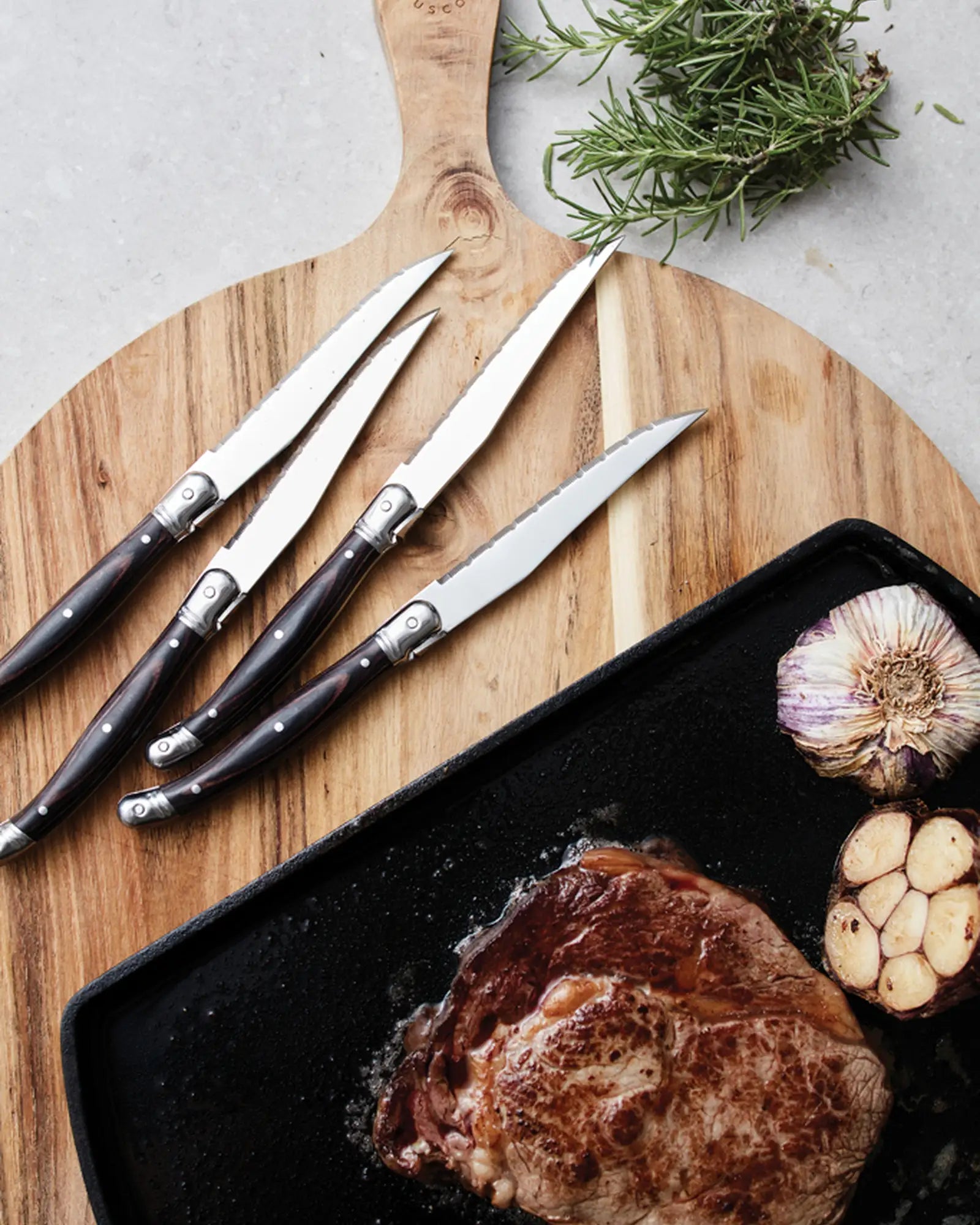 Custom stainless steel Vinga Gigaro meat knives - 5