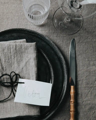 Custom rustic stoneware plates Vinga Nomimono set - 3