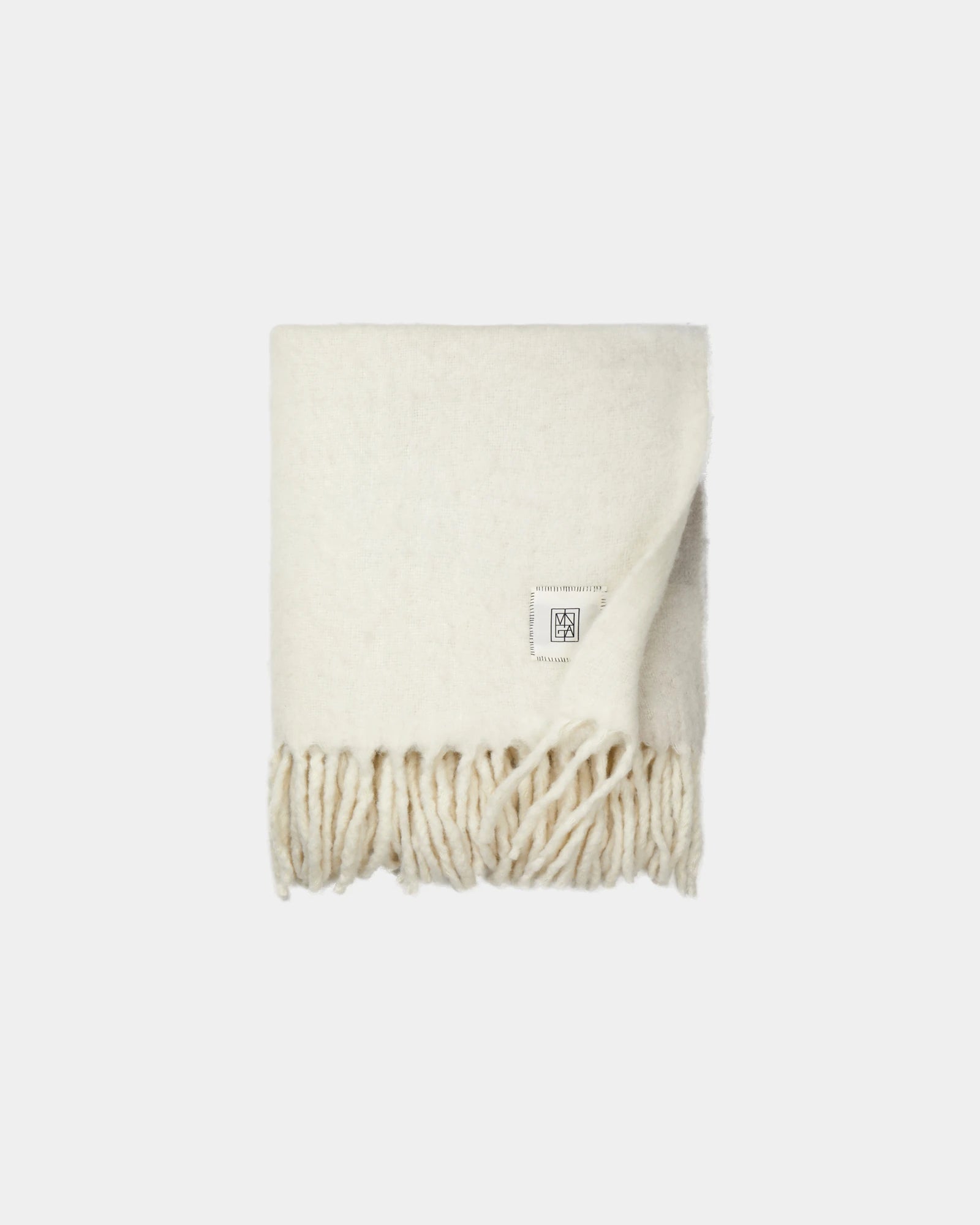 Custom eco-friendly wool blend blanket Vinga Saletto - Beige