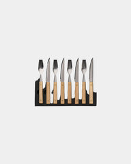 Custom FSC wood stainless steel cutlery set Vinga Paso - 2