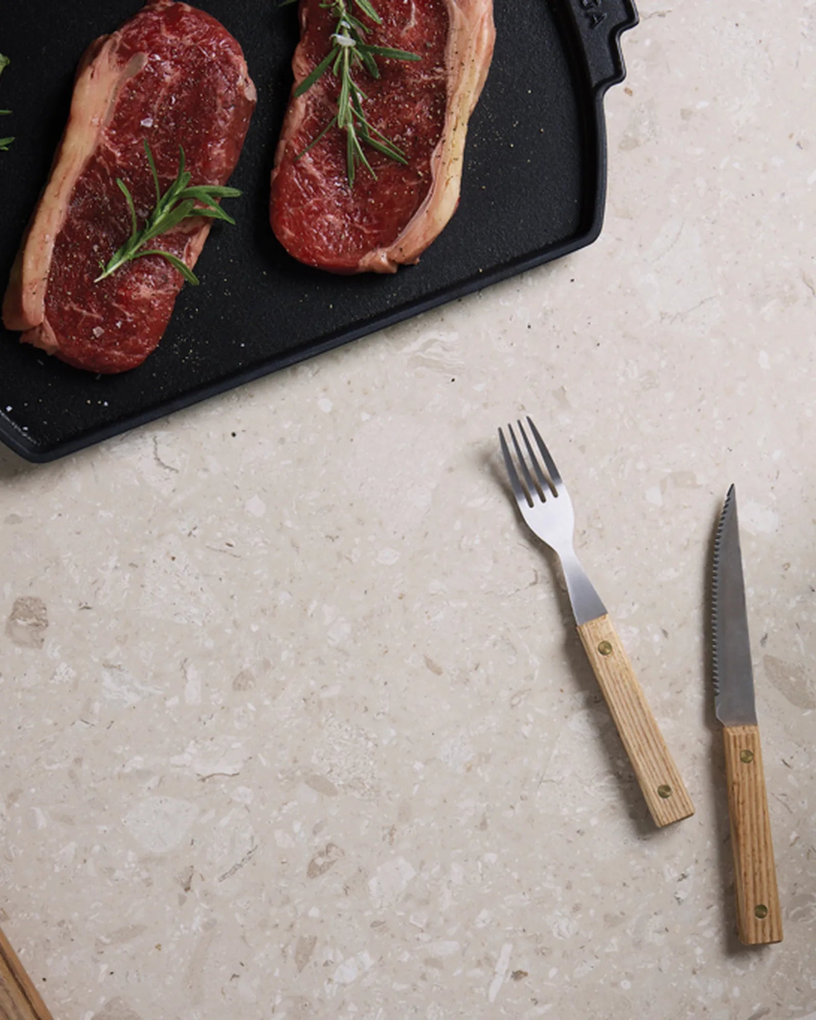 Custom FSC wood stainless steel cutlery set Vinga Paso - 4