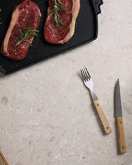 Custom FSC wood stainless steel cutlery set Vinga Paso - 4