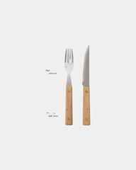 Custom FSC wood stainless steel cutlery set Vinga Paso - 1