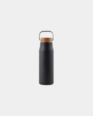 Custom recycled stainless steel Vinga Ciro thermos bottle - Black