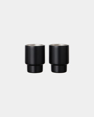 Custom recycled stainless steel mug Vinga Nagano set - Black