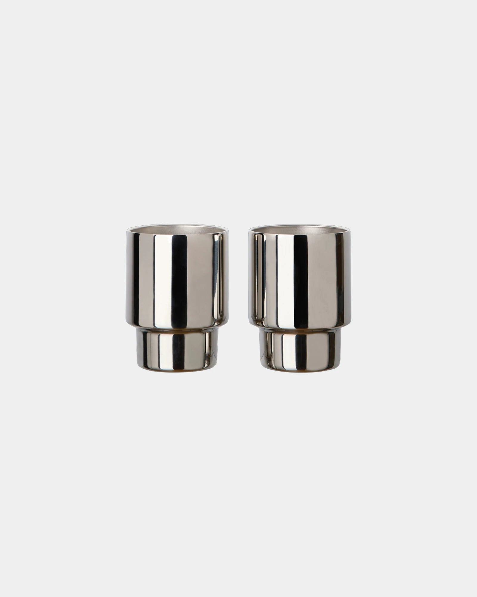 Custom recycled stainless steel mug Vinga Nagano set - Mirror