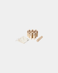 Custom outdoor wooden Vinga Muge Kubb game set - Brown