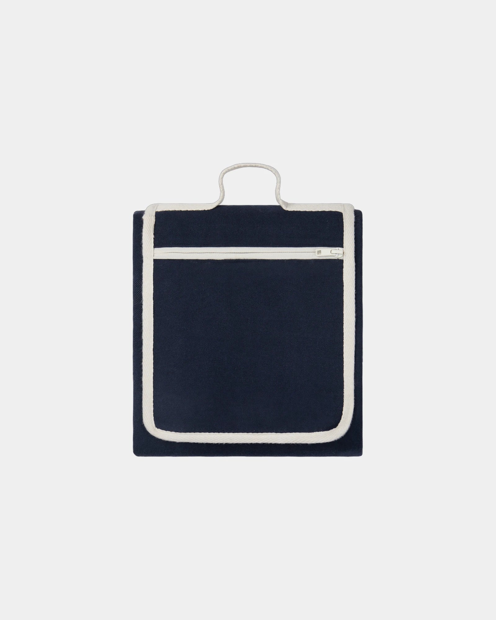 Custom recycled cotton picnic blanket Vinga Volonne - Blue