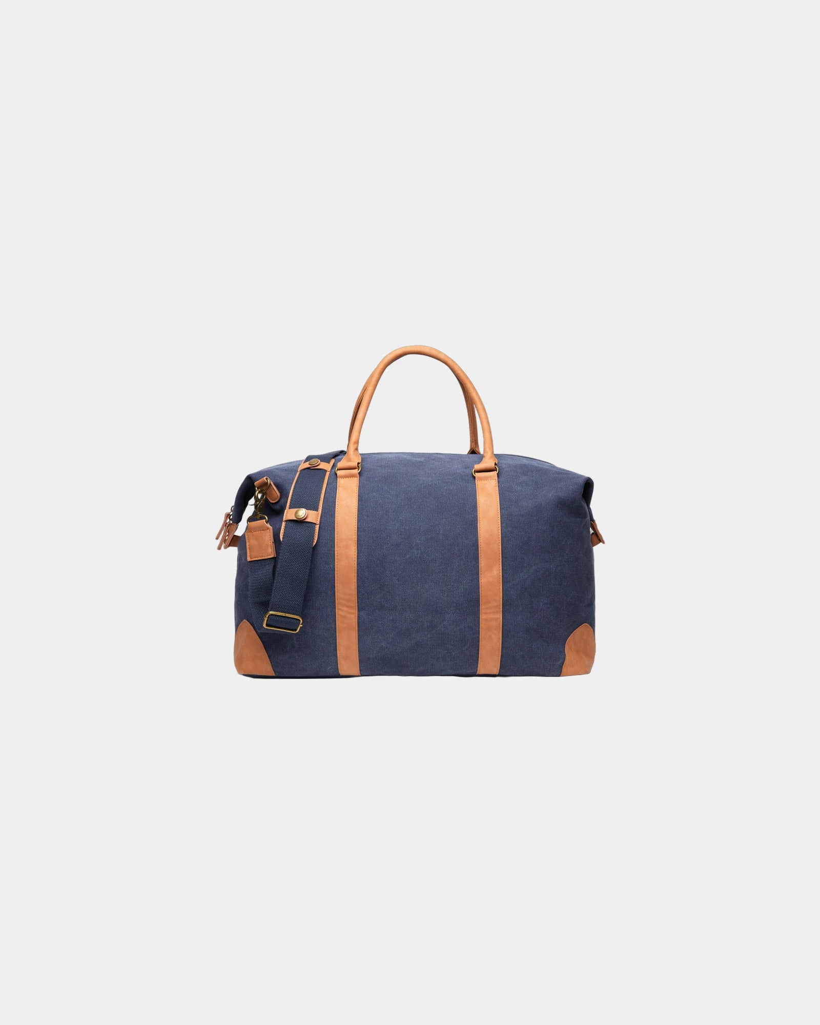 Custom recycled canvas duffle bag Vinga Bosler - Navy