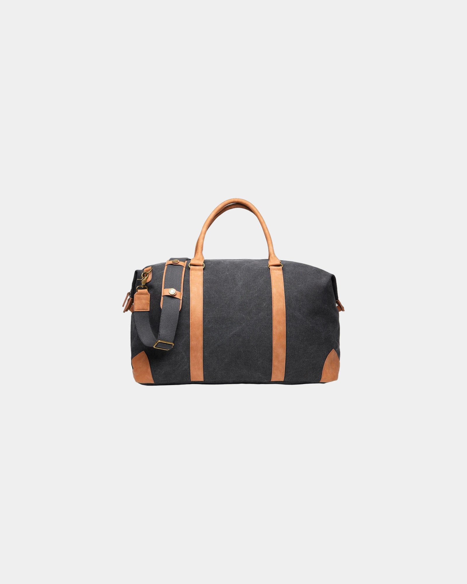 Custom recycled canvas duffle bag Vinga Bosler - Black