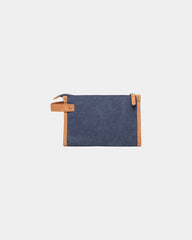 Custom recycled polyester travel toiletry bag Vinga Bosler - Navy