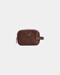 Custom polyester travel toiletry bag Vinga Hunton - Brown