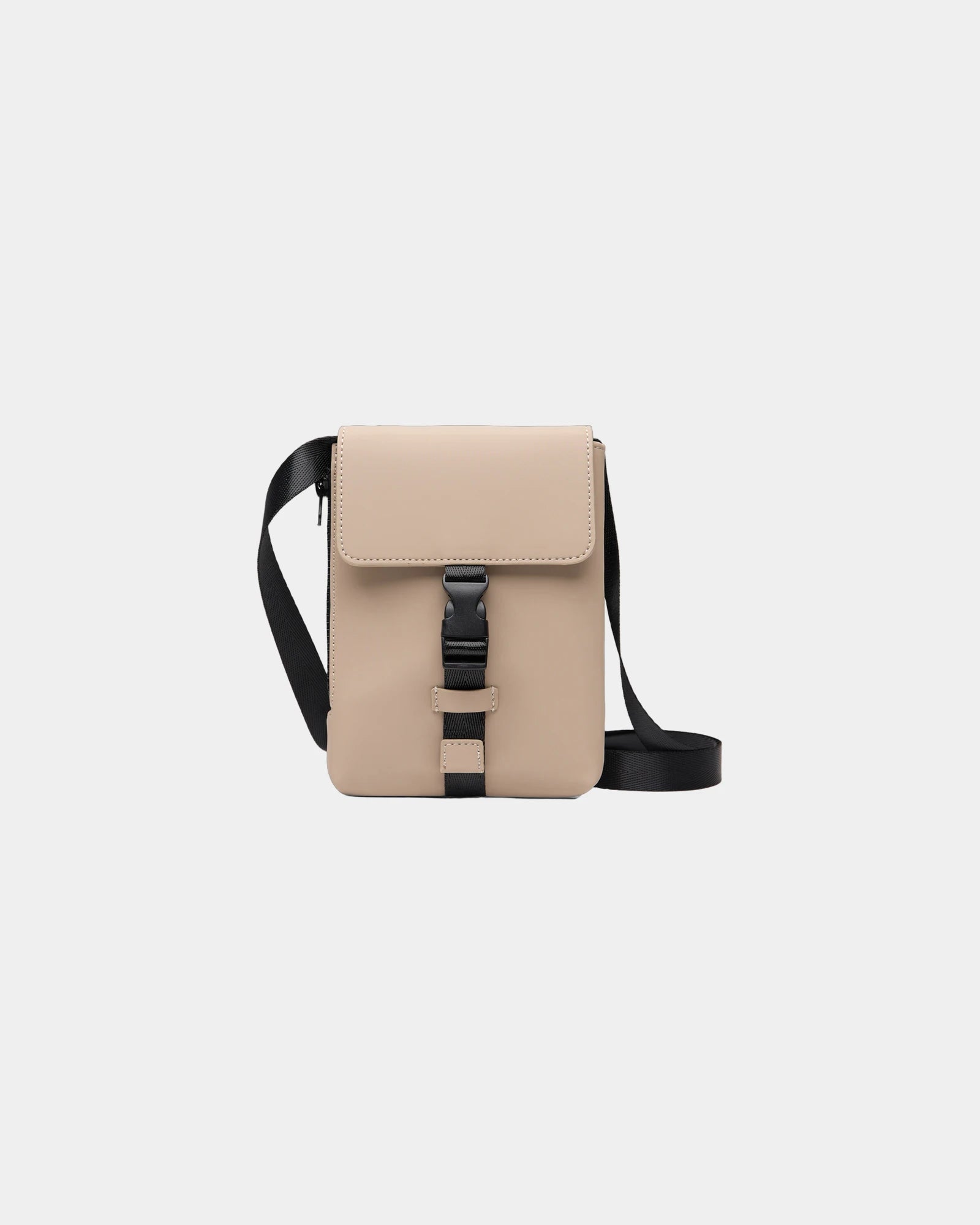 Custom recycled polyester shoulder bag Vinga Baltimore - Greige