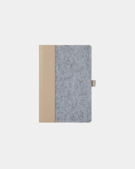 Custom recycled felt notebook Vinga Albon - Grey