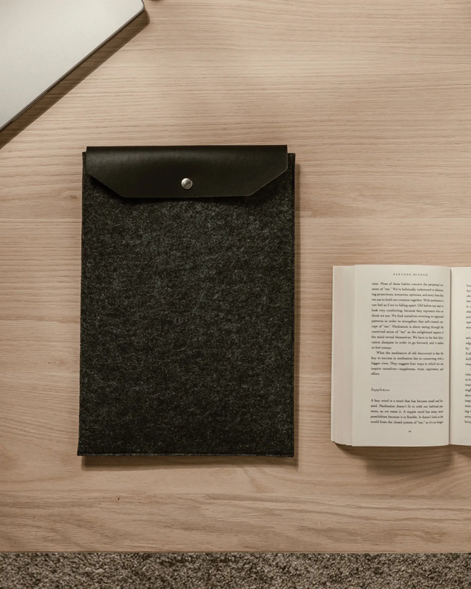 Custom recycled felt laptop sleeve Vinga Albon 15" - 6