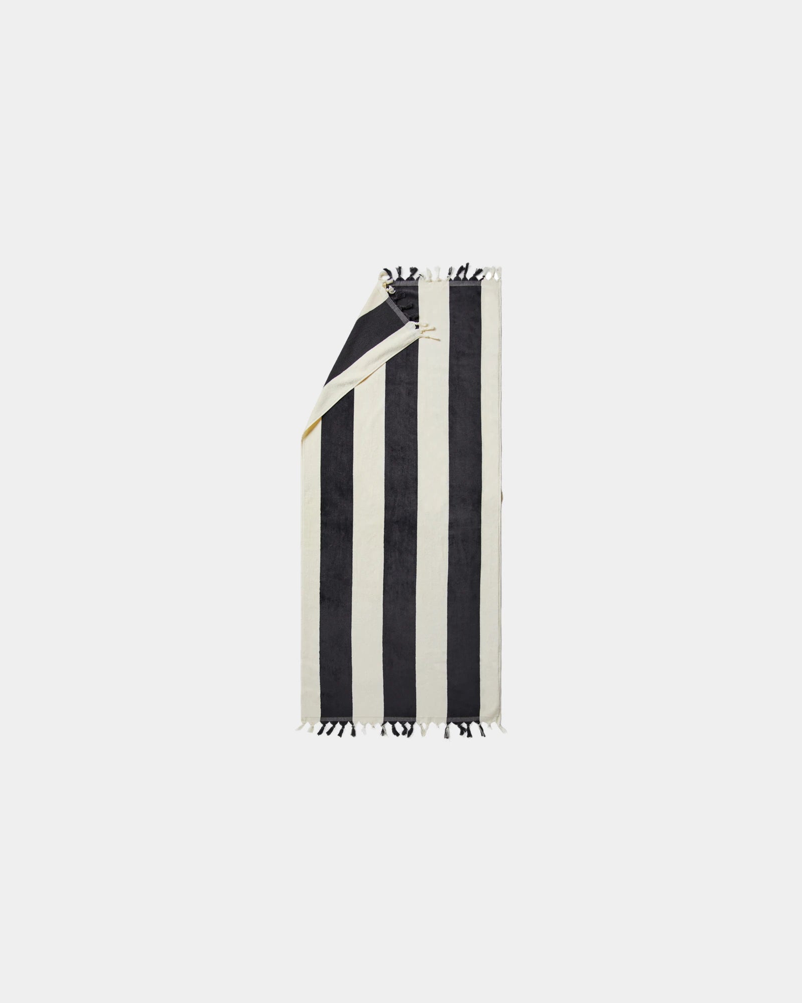 Custom eco-friendly beach towel Vinga Valmer - Black