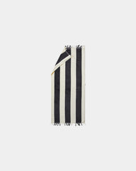 Custom eco-friendly beach towel Vinga Valmer - Black