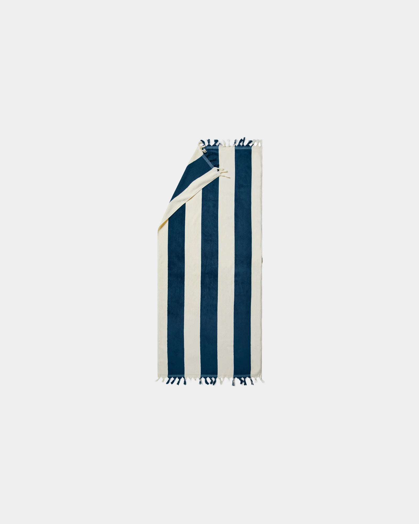 Custom eco-friendly beach towel Vinga Valmer - Navy