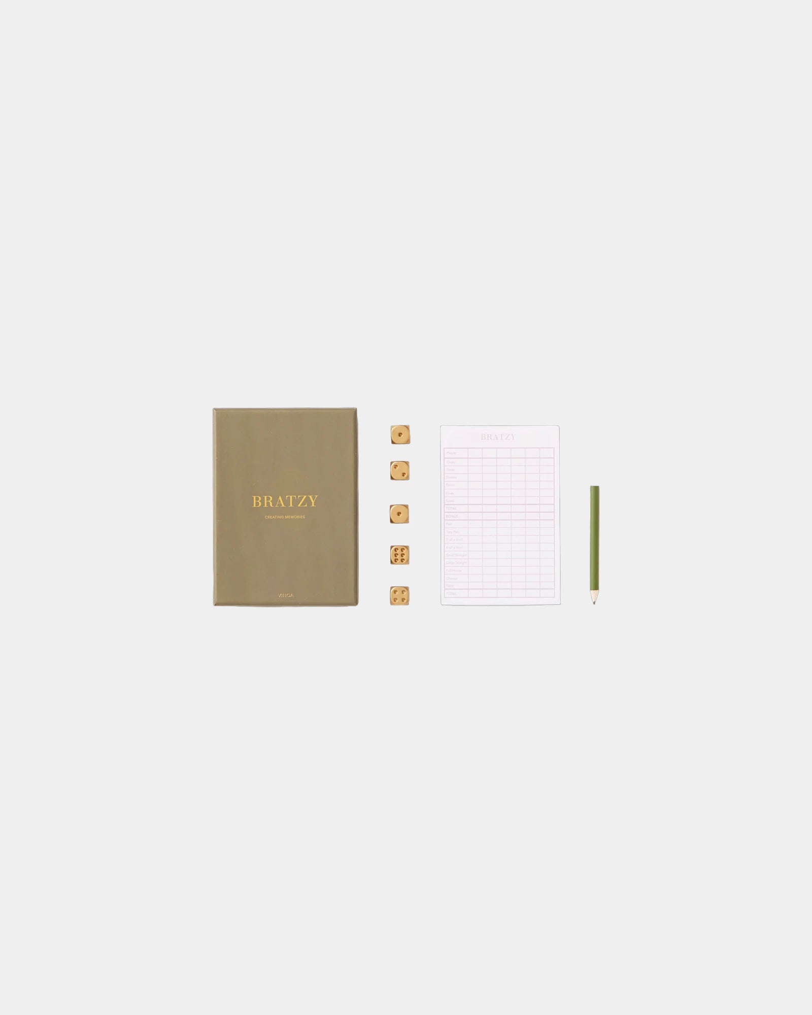 Custom luxurious Yatzy game Vinga Bratzy - Green